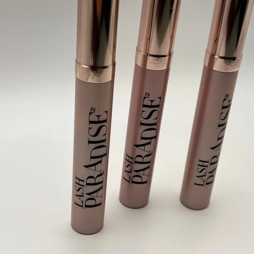 Lot of 3 L'Oreal Paris Lash Paradise Mascara Blackest Black & NYX Butter Gloss‎